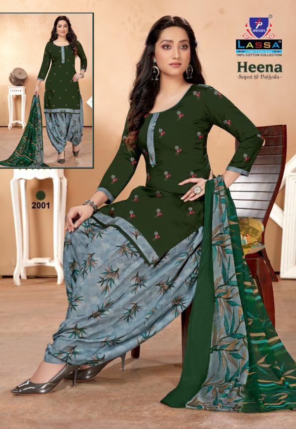 Lassa Heena Super 10 Patiyala Vol-2 Cotton Designer Dress Material